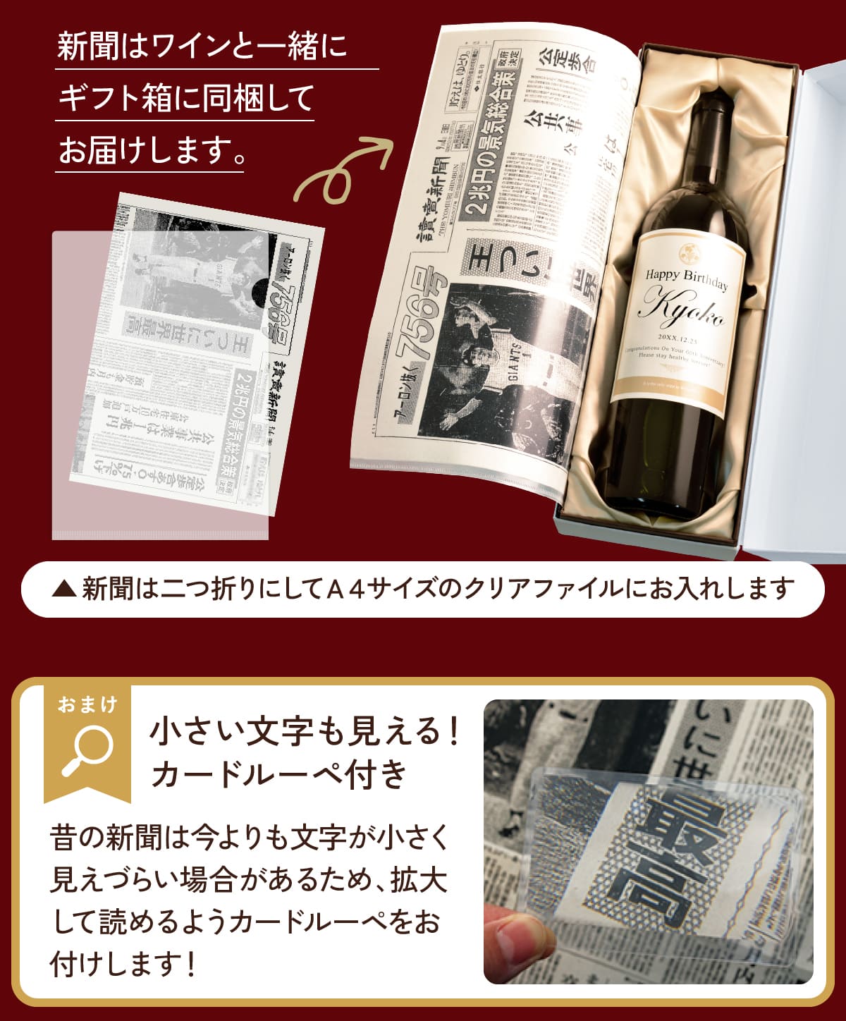 ギフト箱に同梱